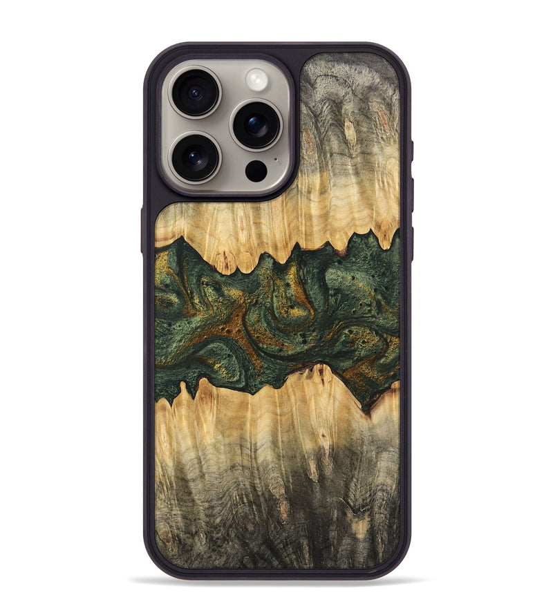 iPhone 15 Pro Max Wood Phone Case - Jrue (Green, 746400)