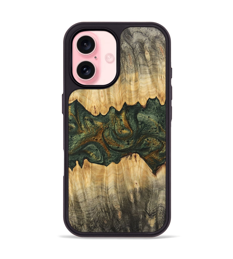 iPhone 16 Wood Phone Case - Jrue (Green, 746400)