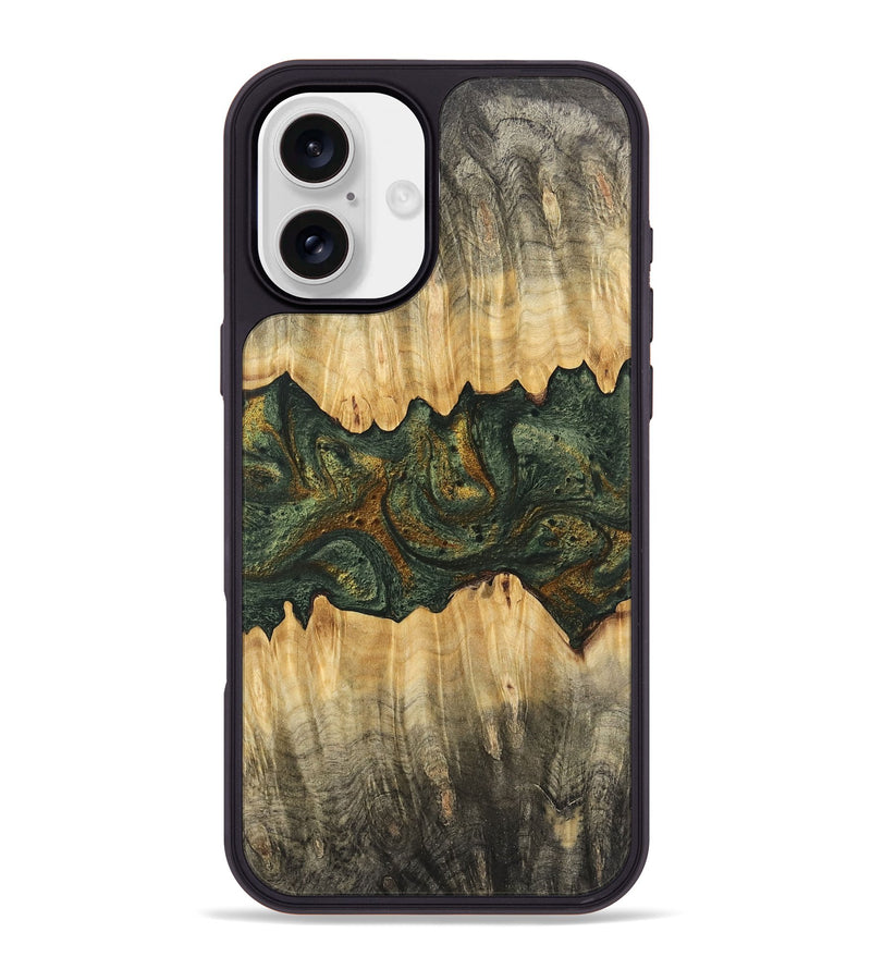 iPhone 16 Plus Wood Phone Case - Jrue (Green, 746400)