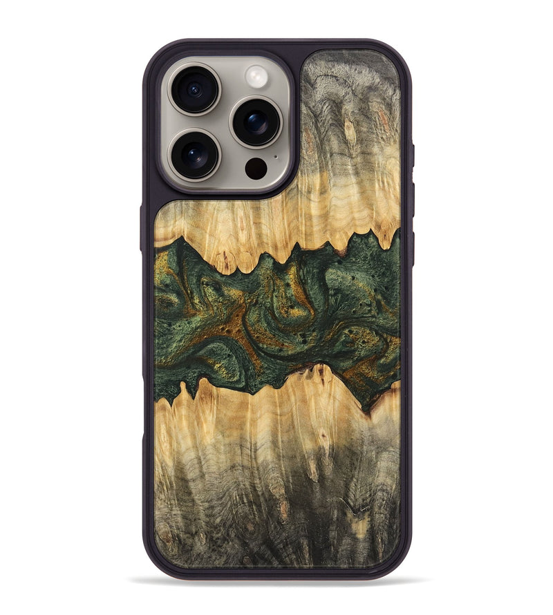 iPhone 16 Pro Max Wood Phone Case - Jrue (Green, 746400)