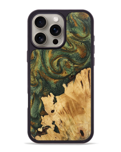 iPhone 16 Pro Max Wood Phone Case - Eve (Green, 746401)