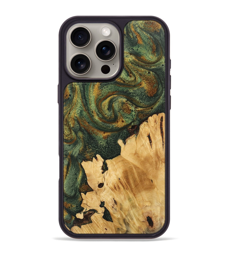 iPhone 16 Pro Max Wood Phone Case - Eve (Green, 746401)