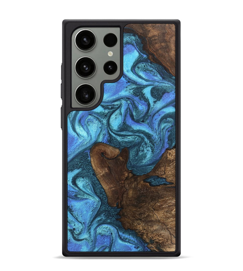 Galaxy S24 Ultra Wood Phone Case - Brody (Blue, 746403)