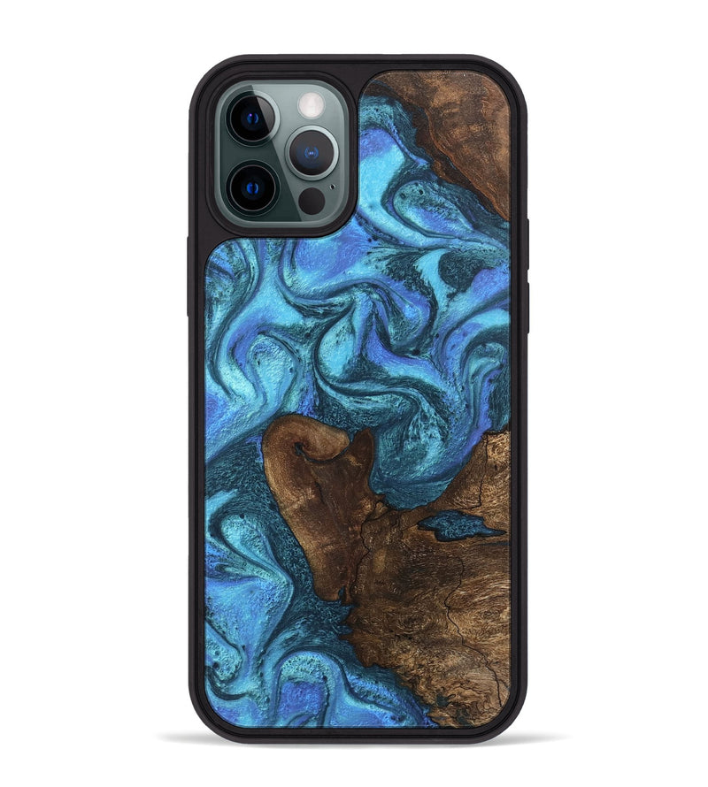 iPhone 12 Pro Max Wood Phone Case - Brody (Blue, 746403)