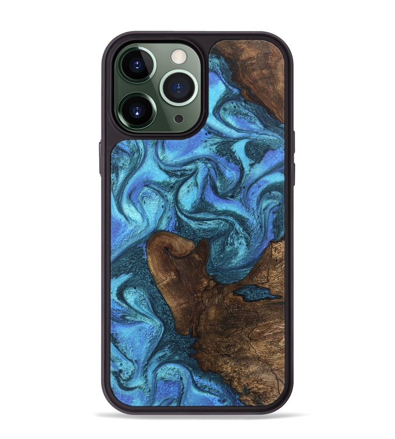 iPhone 13 Pro Max Wood Phone Case - Brody (Blue, 746403)