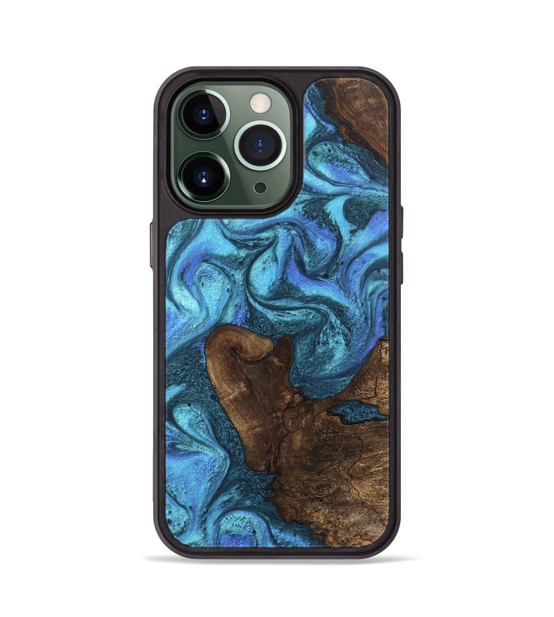 iPhone 13 Pro Wood Phone Case - Brody (Blue, 746403)