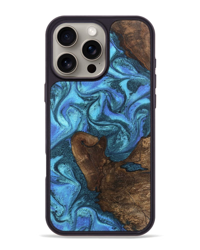 iPhone 16 Pro Max Wood Phone Case - Brody (Blue, 746403)