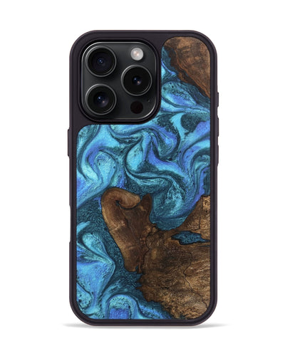 iPhone 16 Pro Wood Phone Case - Brody (Blue, 746403)