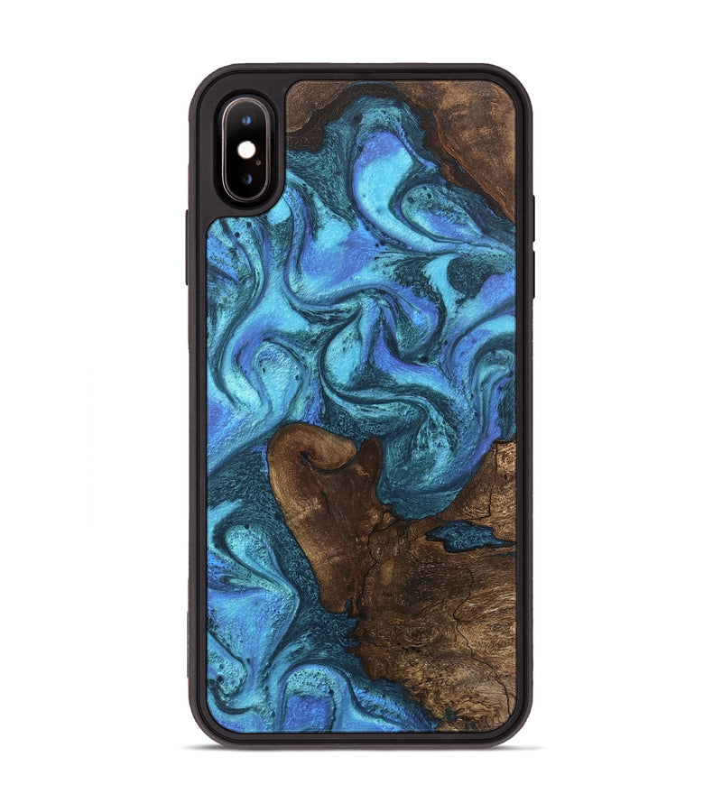 iPhone Xs Max Wood Phone Case - Brody (Blue, 746403)