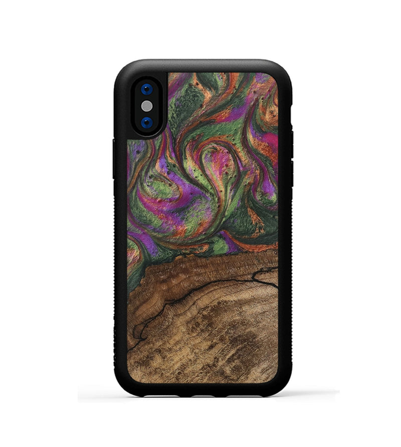 iPhone Xs Wood Phone Case - Oaklyn (Green, 746404)