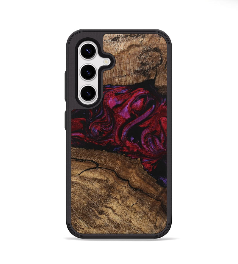 Galaxy S25 Wood Phone Case - Fiona (Red, 746405)