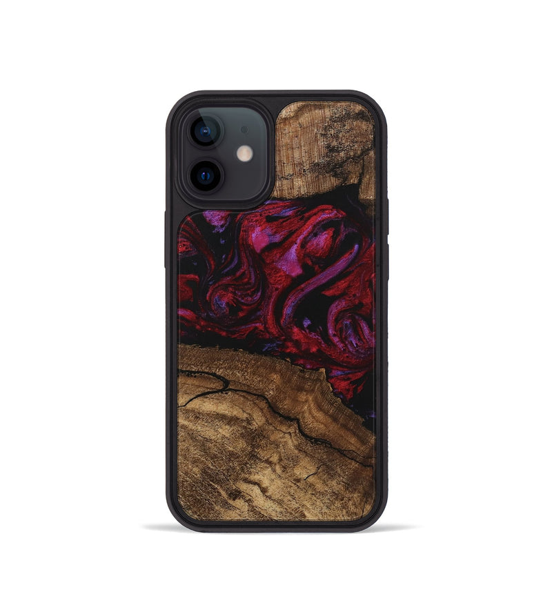 iPhone 12 mini Wood Phone Case - Fiona (Red, 746405)