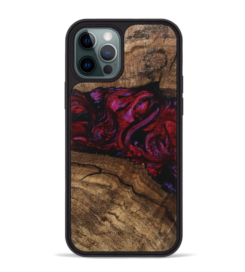 iPhone 12 Pro Max Wood Phone Case - Fiona (Red, 746405)