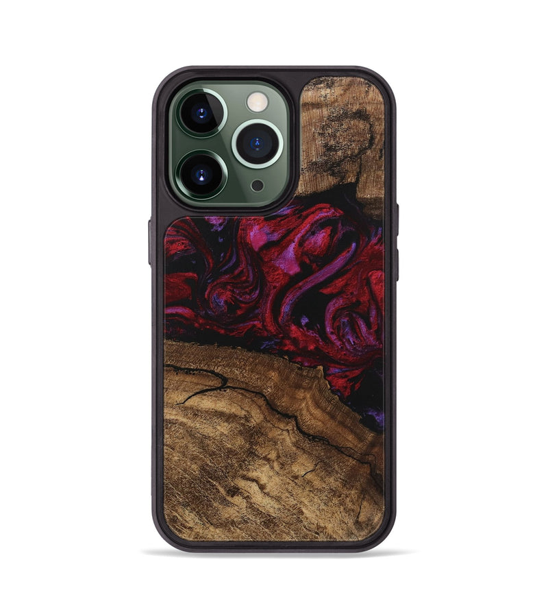 iPhone 13 Pro Wood Phone Case - Fiona (Red, 746405)