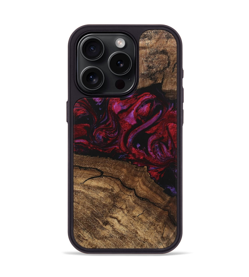 iPhone 15 Pro Wood Phone Case - Fiona (Red, 746405)