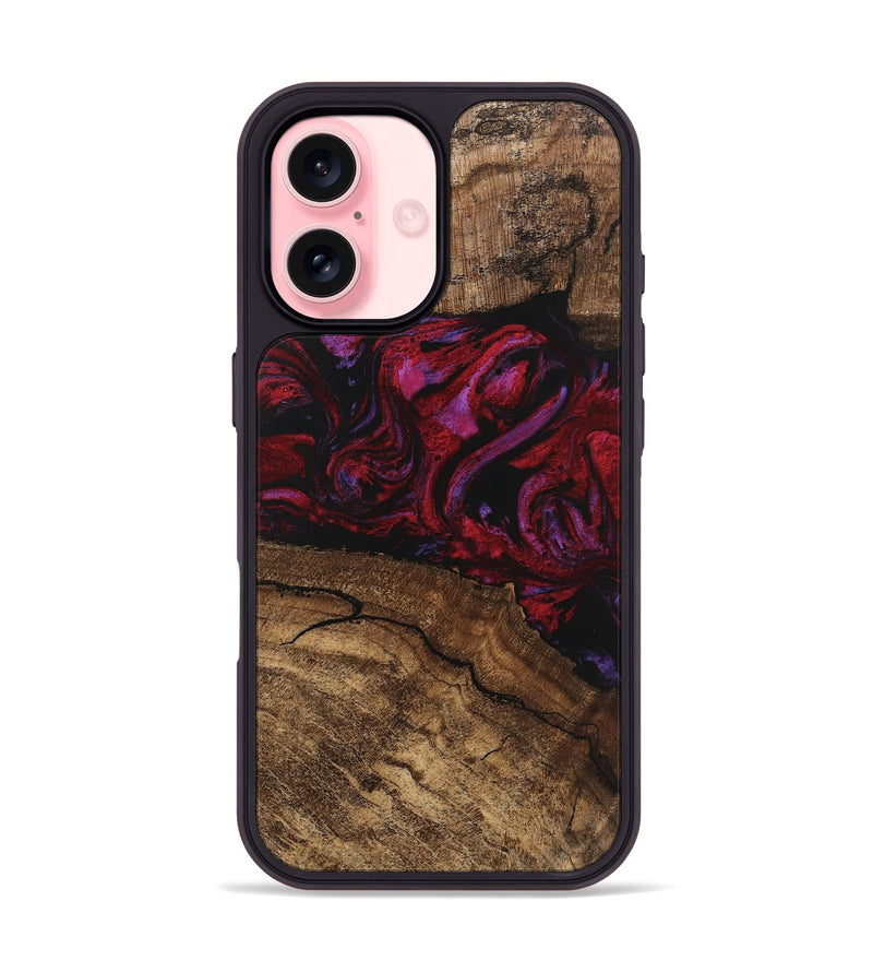 iPhone 16 Wood Phone Case - Fiona (Red, 746405)