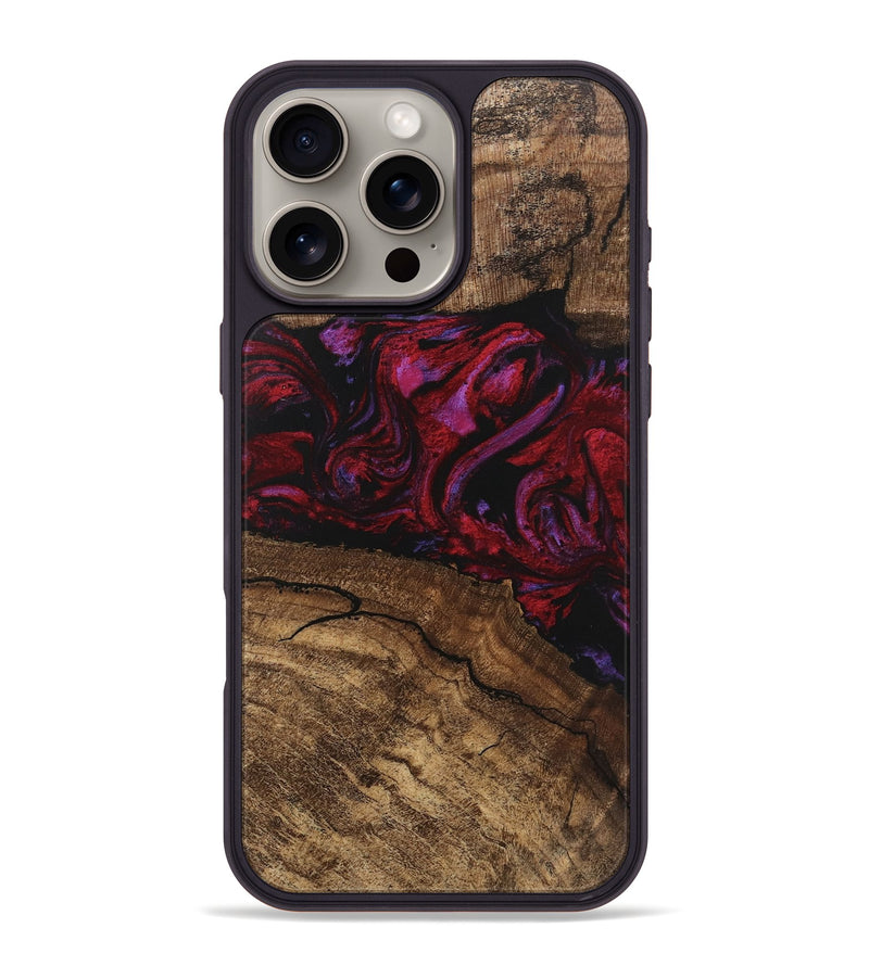 iPhone 16 Pro Max Wood Phone Case - Fiona (Red, 746405)