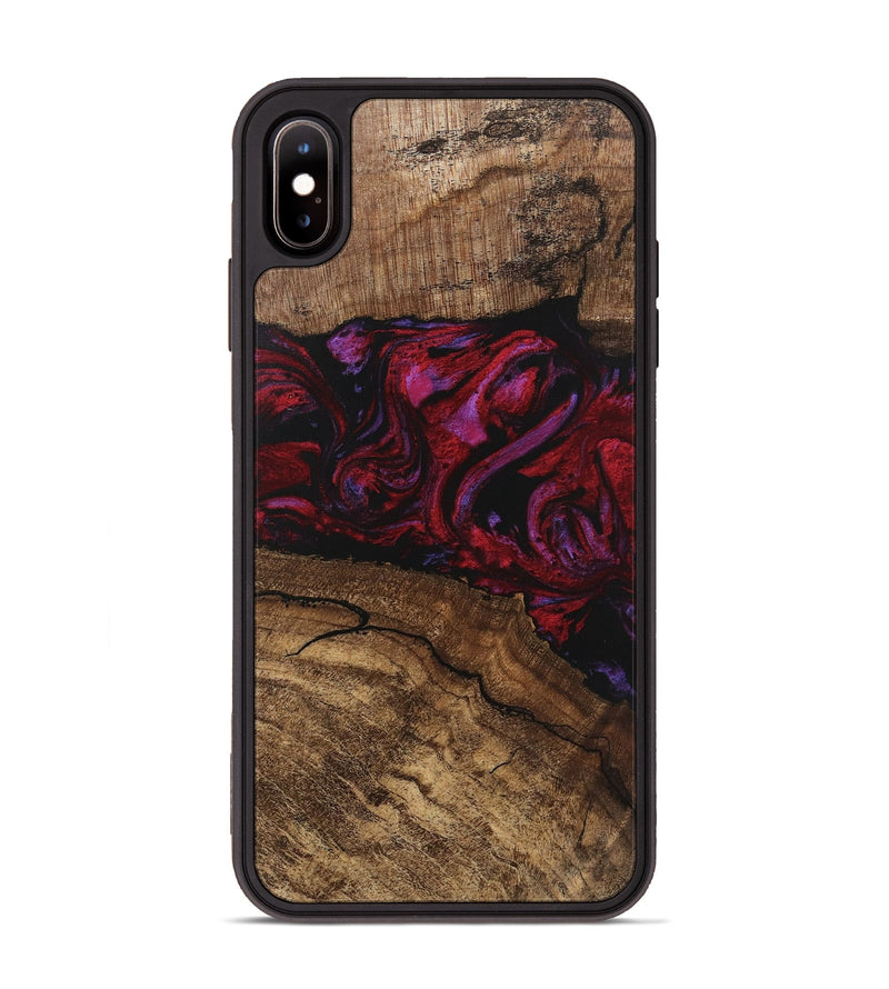 iPhone Xs Max Wood Phone Case - Fiona (Red, 746405)