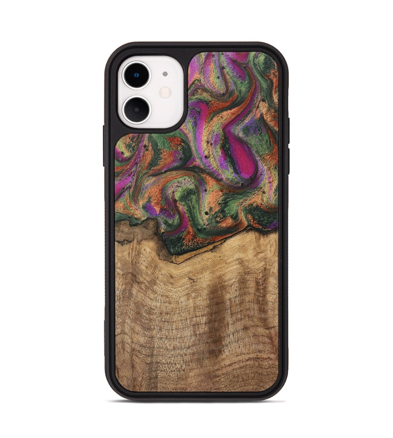 iPhone 11 Wood Phone Case - Alene (Green, 746407)