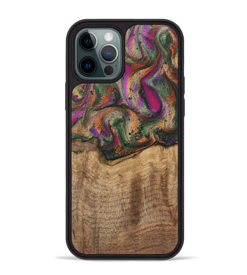 iPhone 12 Pro Max Wood Phone Case - Alene (Green, 746407)