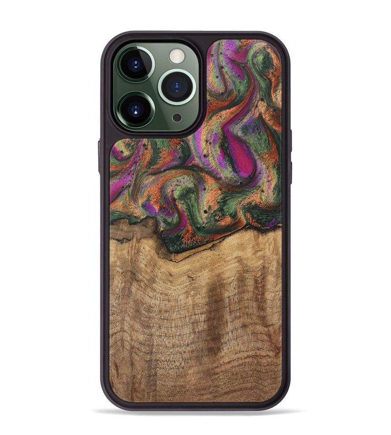 iPhone 13 Pro Max Wood Phone Case - Alene (Green, 746407)