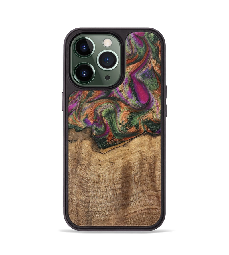 iPhone 13 Pro Wood Phone Case - Alene (Green, 746407)