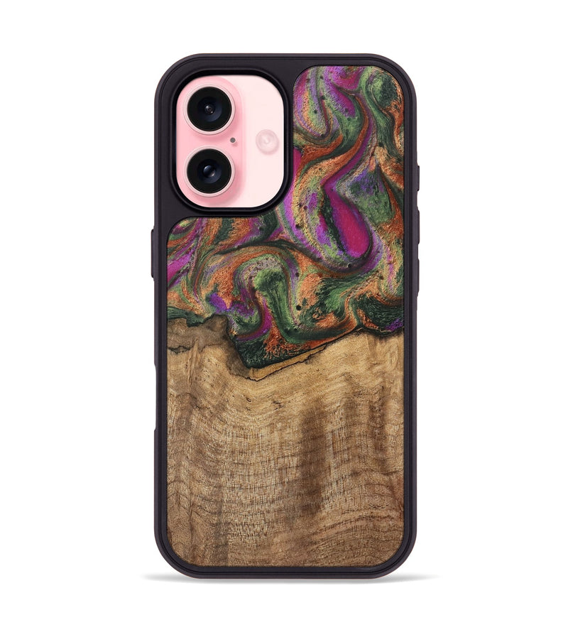 iPhone 16 Wood Phone Case - Alene (Green, 746407)