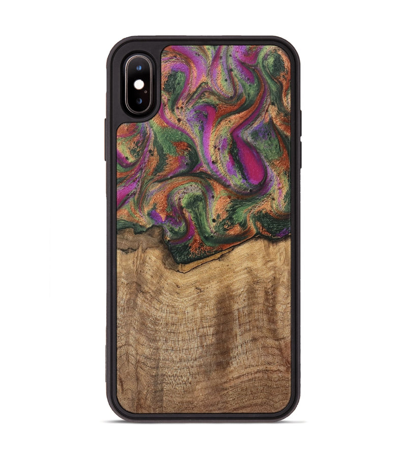 iPhone Xs Max Wood Phone Case - Alene (Green, 746407)