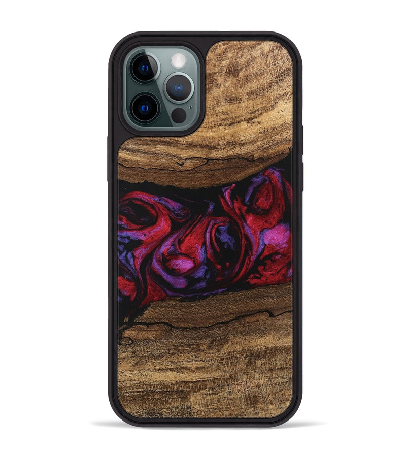 iPhone 12 Pro Max Wood Phone Case - Ahmed (Red, 746408)