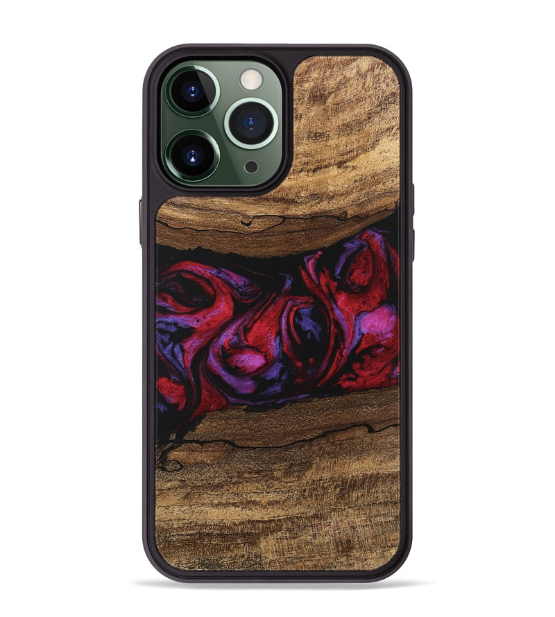 iPhone 13 Pro Max Wood Phone Case - Ahmed (Red, 746408)