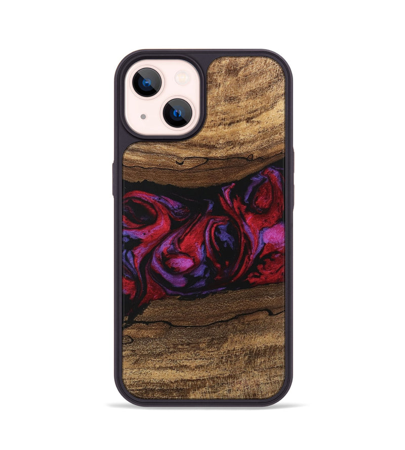 iPhone 14 Wood Phone Case - Ahmed (Red, 746408)