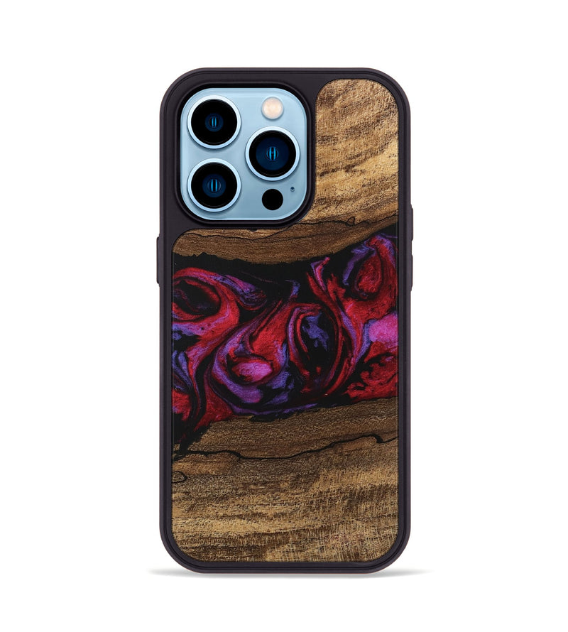 iPhone 14 Pro Wood Phone Case - Ahmed (Red, 746408)