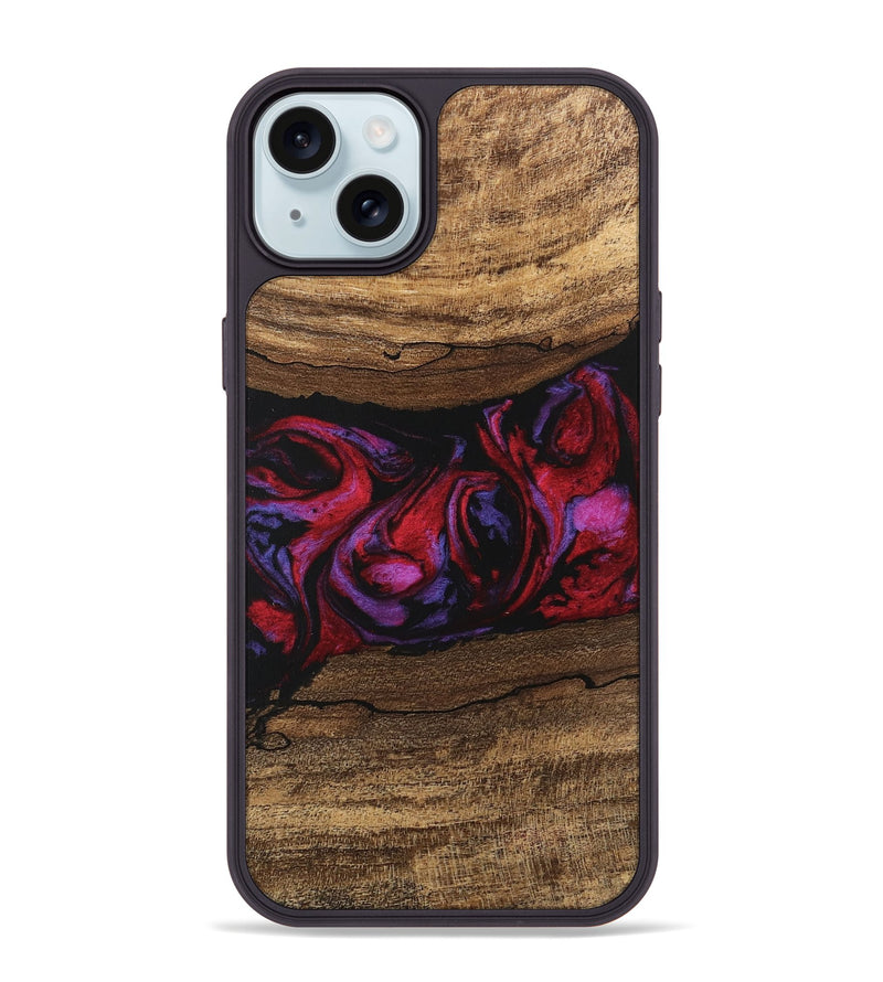 iPhone 15 Plus Wood Phone Case - Ahmed (Red, 746408)