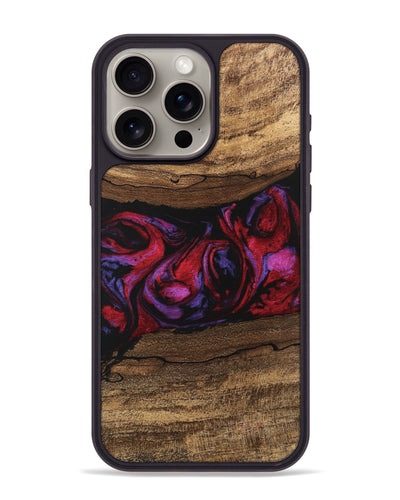 iPhone 15 Pro Max Wood Phone Case - Ahmed (Red, 746408)