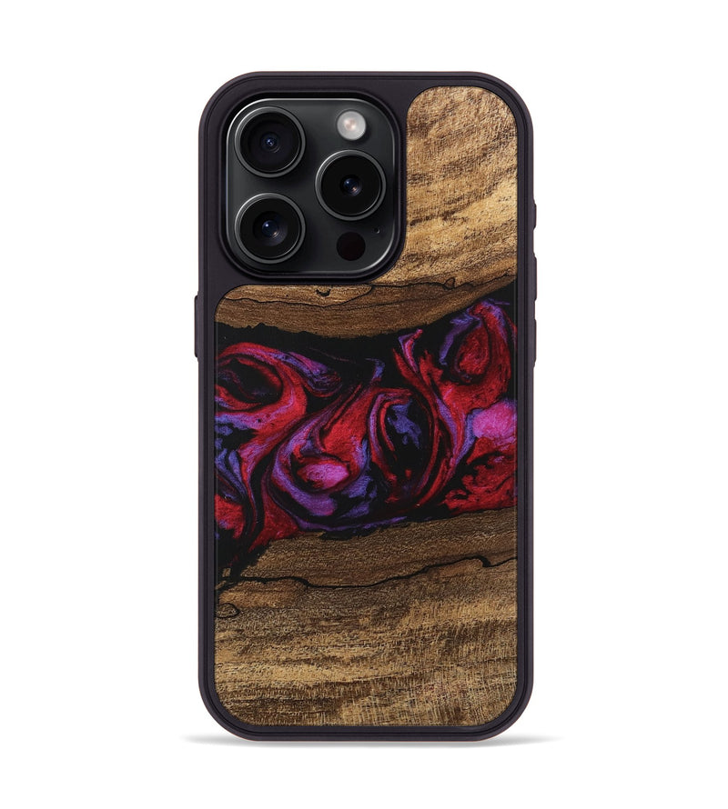 iPhone 15 Pro Wood Phone Case - Ahmed (Red, 746408)