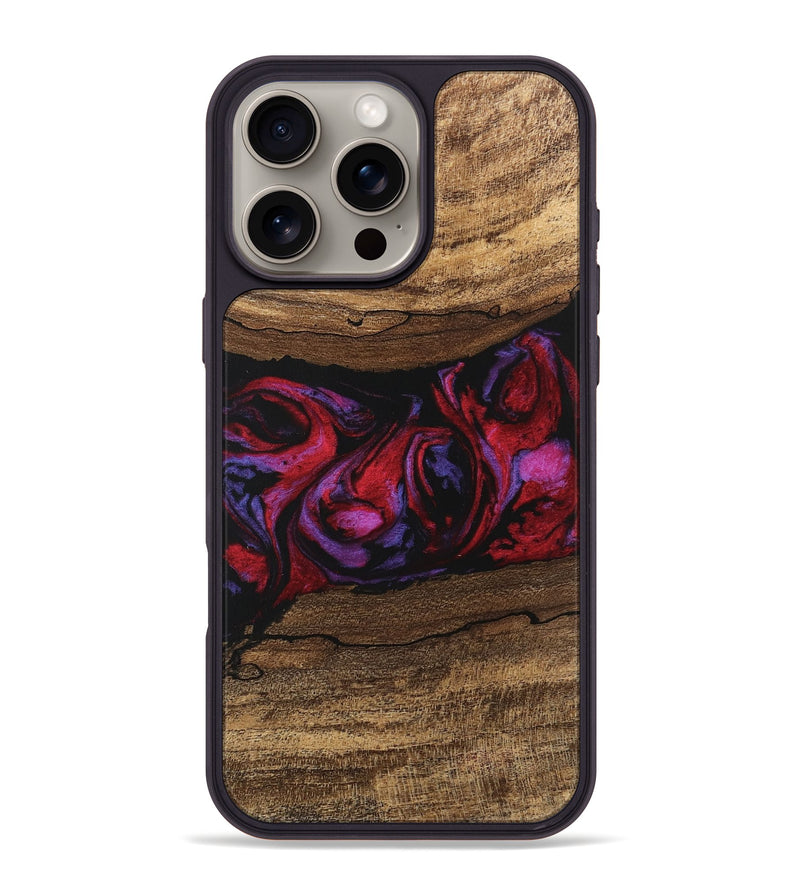 iPhone 16 Pro Max Wood Phone Case - Ahmed (Red, 746408)