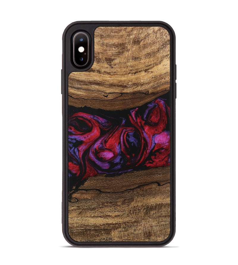 iPhone Xs Max Wood Phone Case - Ahmed (Red, 746408)