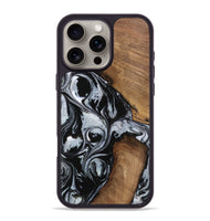 iPhone 16 Pro Max Wood Phone Case - Carrol (Black & White, 746413)