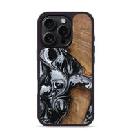 iPhone 16 Pro Wood Phone Case - Carrol (Black & White, 746413)