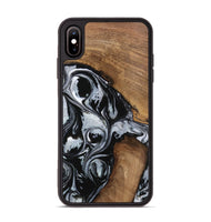 iPhone Xs Max Wood Phone Case - Carrol (Black & White, 746413)