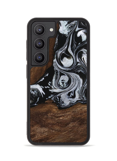 Galaxy S23 Wood Phone Case - Scot (Black & White, 746418)