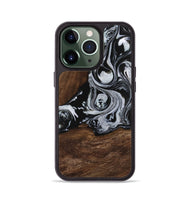 iPhone 13 Pro Wood Phone Case - Scot (Black & White, 746418)