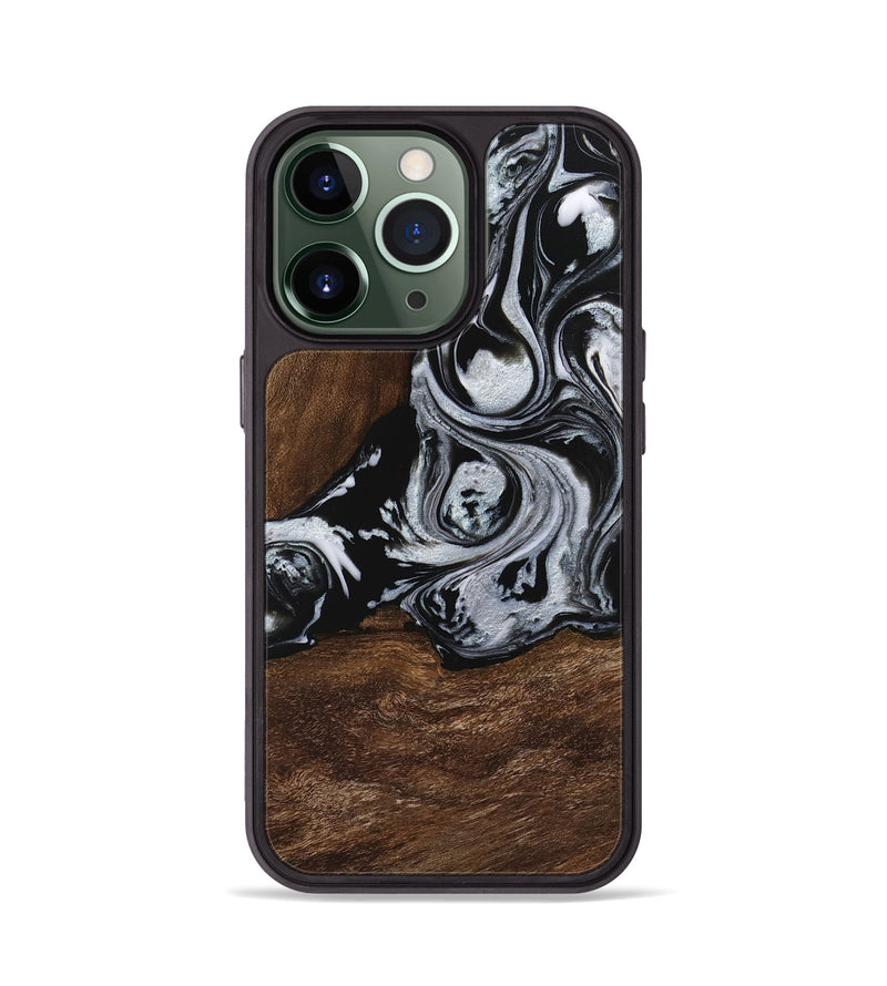 iPhone 13 Pro Wood Phone Case - Scot (Black & White, 746418)