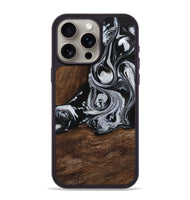 iPhone 15 Pro Max Wood Phone Case - Scot (Black & White, 746418)