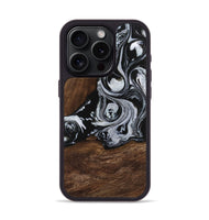 iPhone 15 Pro Wood Phone Case - Scot (Black & White, 746418)