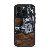 iPhone 16 Pro Wood Phone Case - Scot (Black & White, 746418)