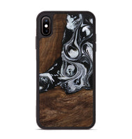 iPhone Xs Max Wood Phone Case - Scot (Black & White, 746418)