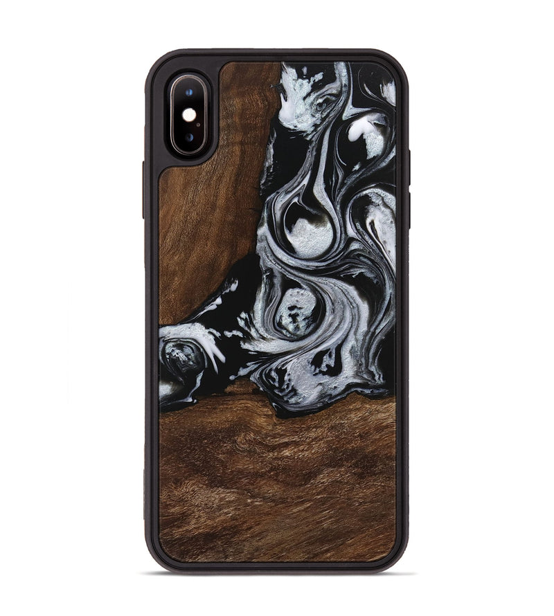 iPhone Xs Max Wood Phone Case - Scot (Black & White, 746418)