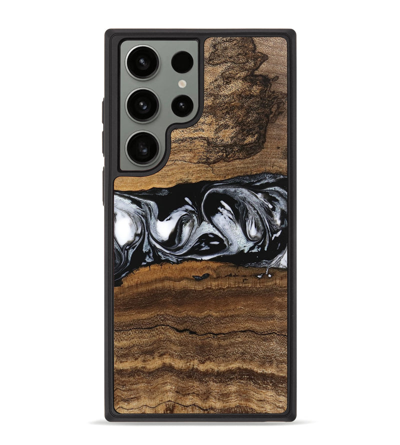 Galaxy S23 Ultra Wood Phone Case - Zavier (Black & White, 746419)