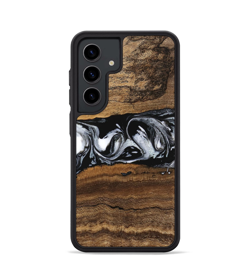 Galaxy S24 Wood Phone Case - Zavier (Black & White, 746419)